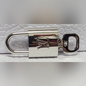 LOUIS VUITTON Palladium Silver Lock And Key #315 RARE ITEM**